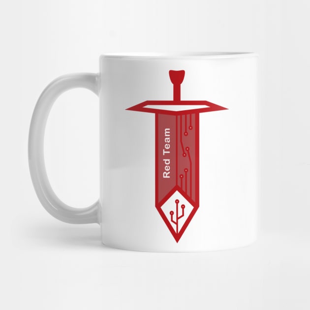 Cybersecurity Red Team Sword Circuits Gamification Logo by FSEstyle